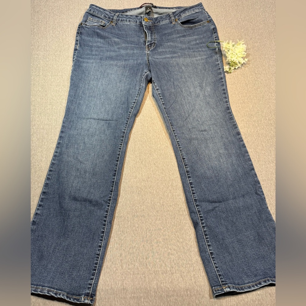 Peck & Peck Blue Flare Wide Leg Jeans